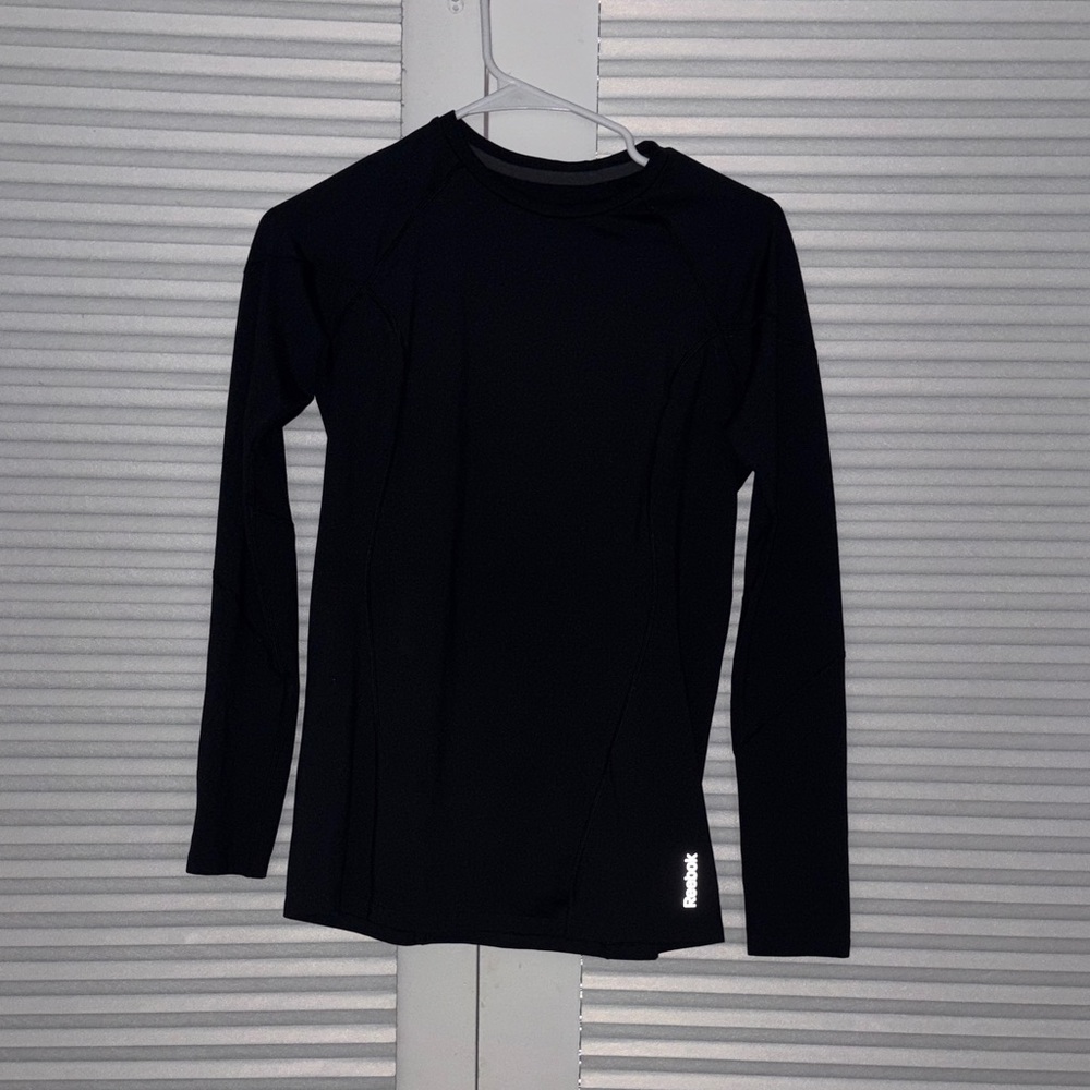 Reebok Black Fleece Lined Long Sleeve Top